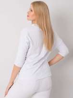 Biała bluzka plus size bawełniana Sylla
                                 zdj. 
                                4