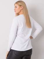 Biała bluzka plus size z bawełny Kianna
                                 zdj. 
                                4
