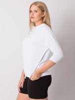 Biała bluzka plus size z troczkami Arlena
                                 zdj. 
                                3
