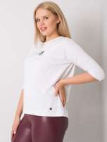 Biała damska bluzka plus size z nadrukiem Chicco
                                 zdj. 
                                2