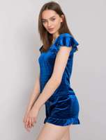Ciemnoniebieska dwuczęściowa piżama welurowa Farnetta RUE PARIS
                                 zdj. 
                                11