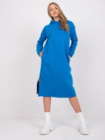 Ciemnoniebieska sukienka dresowa basic Stella RUE PARIS 
                                 zdj. 
                                3