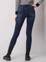 Ciemnoniebieskie jeansy rurki high waist Garland
                                 zdj. 
                                3
