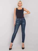 Ciemnoniebieskie jeansy skinny Ravenna