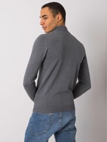 Ciemnoszary melanżowy sweter męski Daxton LIWALI
                                 zdj. 
                                2