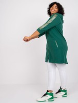 Ciemnozielona dresowa bluza plus size bawełniana Martha
                                 zdj. 
                                4