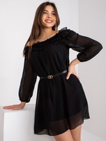 Czarna sukienka mini z podszewką Ameline 
