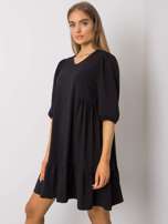 Czarna sukienka z bawełny Yelda 
                                 zdj. 
                                3