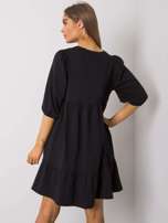 Czarna sukienka z bawełny Yelda 
                                 zdj. 
                                4