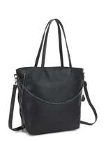 Czarna torba shopper ze skóry ekologicznej LUIGISANTO 
                                 zdj. 
                                1