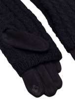 Czarne damskie rękawiczki zimowe
                                 zdj. 
                                3