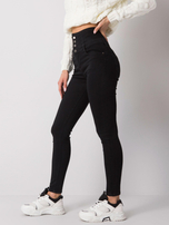 Czarne jeansy rurki high waist Garland
                                 zdj. 
                                3