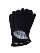 Czarne rękawiczki damskie ocieplane
                                 zdj. 
                                3