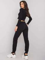 Czarne spodnie dresowe z guzikami Cindy RUE PARIS 
                                 zdj. 
                                3