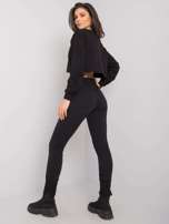 Czarne spodnie dresowe z kieszeniami Naomi RUE PARIS 
                                 zdj. 
                                3
