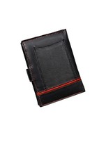 Czarno-czerwony męski portfel ze skóry ekologicznej
                                 zdj. 
                                4