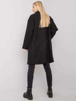Czarny płaszcz damski z kieszeniami Bedford OCH BELLA
                                 zdj. 
                                2