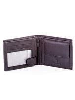 Czarny portfel skórzany z szarymi wstawkami
                                 zdj. 
                                4