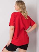 Czerwona bluzka plus size Ruthie
                                 zdj. 
                                4