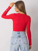 Czerwona bluzka z długim rękawem Asheville RUE PARIS
                                 zdj. 
                                5