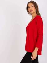 Czerwona damska bluzka oversize Sylviane  
                                 zdj. 
                                3
