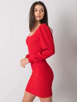 Czerwona sukienka dopasowana Shantaya RUE PARIS
                                 zdj. 
                                2
