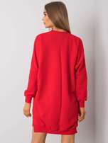 Czerwona sukienka dresowa z długim rękawem Odile RUE PARIS
                                 zdj. 
                                4