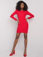 Czerwona sukienka mini z falbankami Janet RUE PARIS 