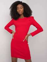 Czerwona sukienka mini z falbankami Janet RUE PARIS 
                                 zdj. 
                                4