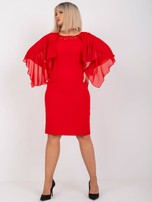 Czerwona sukienka plus size z aplikacją Oddity 
                                 zdj. 
                                3