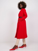 Czerwony płaszcz z kieszeniami Tokio 
                                 zdj. 
                                3