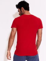 Czerwony t-shirt męski LOS ANGELES
                                 zdj. 
                                2