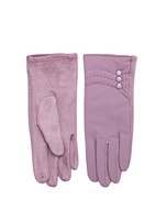 Fioletowe rękawiczki zimowe z guzikami
                                 zdj. 
                                2
