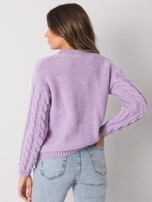 Fioletowy damski sweter w warkocze Florianna RUE PARIS
                                 zdj. 
                                5