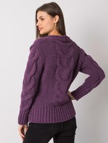 Fioletowy sweter na guziki Louissine RUE PARIS
                                 zdj. 
                                3