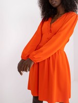 Fluo pomarańczowa sukienka mini na co dzień Libby
                                 zdj. 
                                6