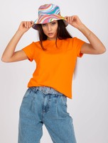 Fluo pomarańczowy damski t-shirt z bawełny Peachy
                                 zdj. 
                                4