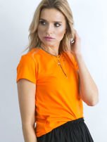 Fluo pomarańczowy damski t-shirt z bawełny Peachy
                                 zdj. 
                                7