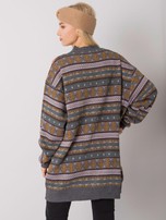 Grafitowy sweter vintage we wzory Middletown
                                 zdj. 
                                3