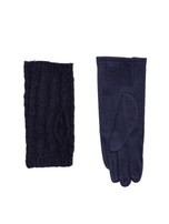 Granatowe damskie rękawiczki zimowe
                                 zdj. 
                                5