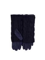 Granatowe rękawiczki podwójne na zimę
                                 zdj. 
                                1
