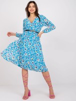 Jasnoniebieska sukienka midi z printami Girona 
                                 zdj. 
                                2
