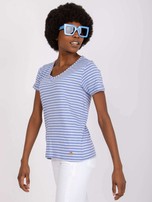 Jasnoniebieski bawełniany t-shirt damski STITCH & SOUL 
                                 zdj. 
                                4