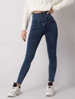 Niebieskie jeansy rurki high waist Garland
                                 zdj. 
                                2