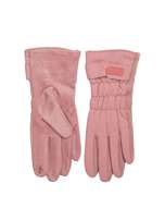 Różowe rękawiczki na zimę dotykowe 