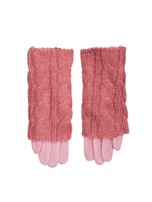 Różowe rękawiczki podwójne na zimę
                                 zdj. 
                                4