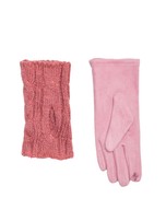 Różowe rękawiczki podwójne na zimę
                                 zdj. 
                                5