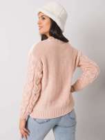 Różowy damski sweter w warkocze Biarritz RUE PARIS
                                 zdj. 
                                5