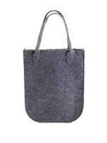 Szaro-jasnoniebieska torba filcowa z kolorowym wzorem
                                 zdj. 
                                2