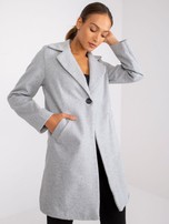 Szary damski płaszcz oversize Louise RUE PARIS 
                                 zdj. 
                                6